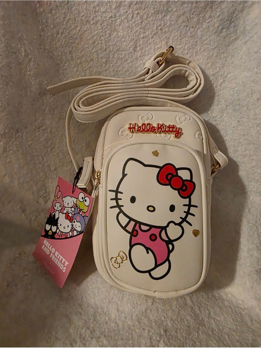 Hello Kitty Cream and Red Crossbody Phone Bag